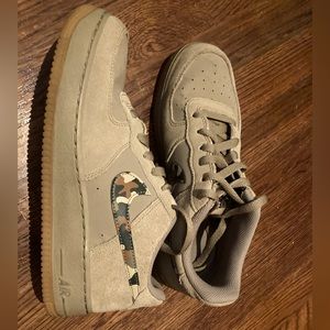 Green camo Nike air force’s
